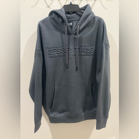Essentials Graphite Color Hoodie - Picture 1 of 9